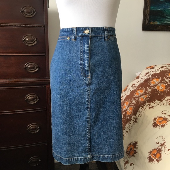 Jones New York Dresses & Skirts - 90s Y2K Jones New York Blue Denim Skirt Size 10 Waist 31 inches